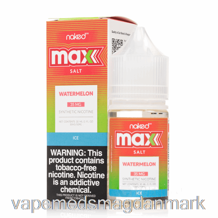Vape Væske Er Vandmelon - Nøgen Max Salt - 30ml 50mg